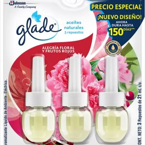 Glade Aceite De Repuesto X3 Floral-Frutos