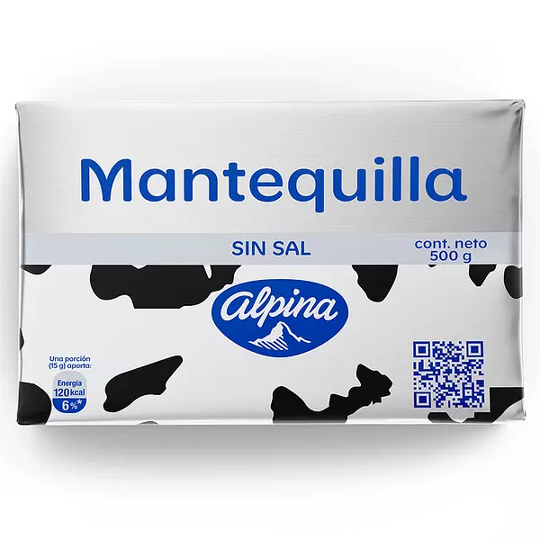 Mantequilla Alpina Sin Sal De 125g