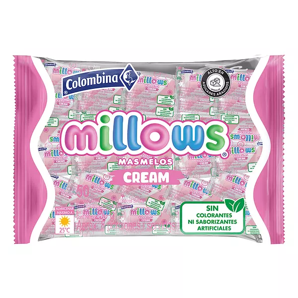 Millows Individual Cream De 50 Unidades