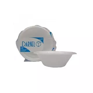 Plato Darnel Blanco Hondo 25 Onzas Paquete De 20 Unidades