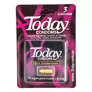 Preservativo Today X 3 Ultra Estimulante