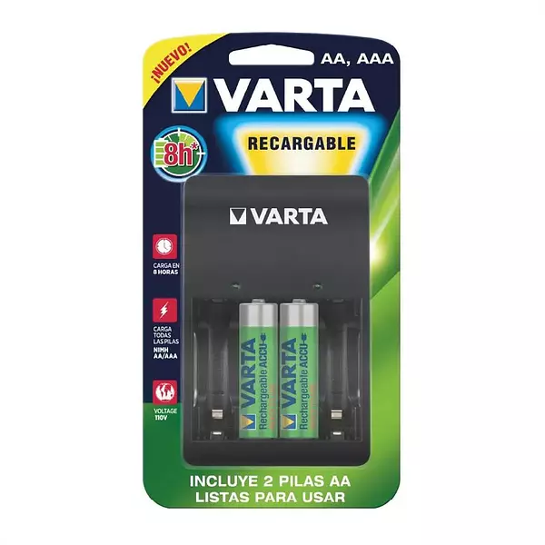 Cargador Varta Con Pila 2aa