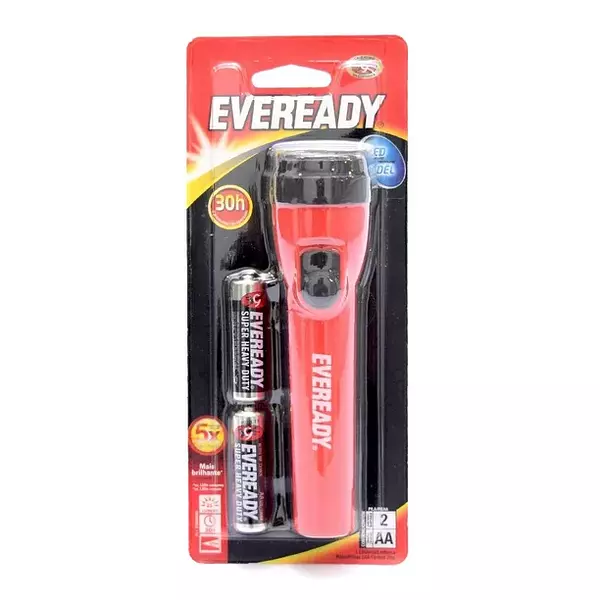 Linterna Everady Plastica 1 Led + 2 Aa