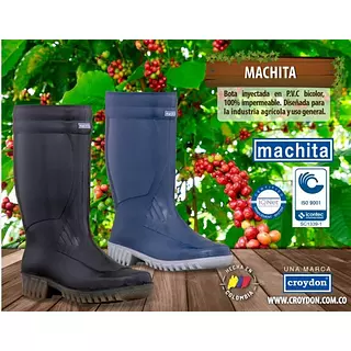 Botas Machita Negro Para Hombre Y Mujer Croydon