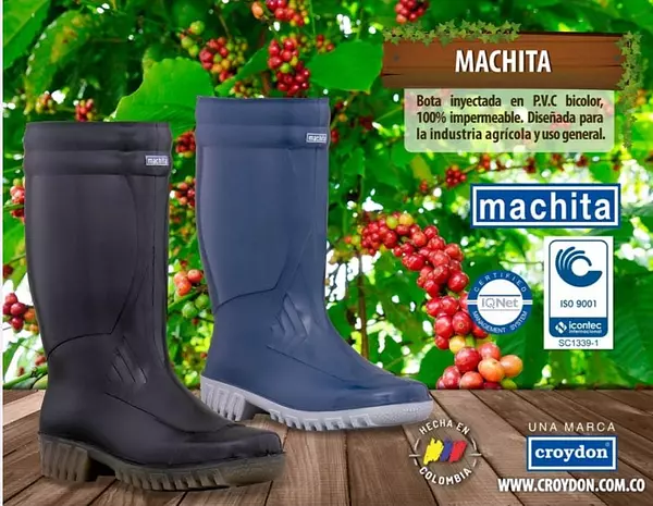 Botas Machita Negro Para Hombre Y Mujer Croydon