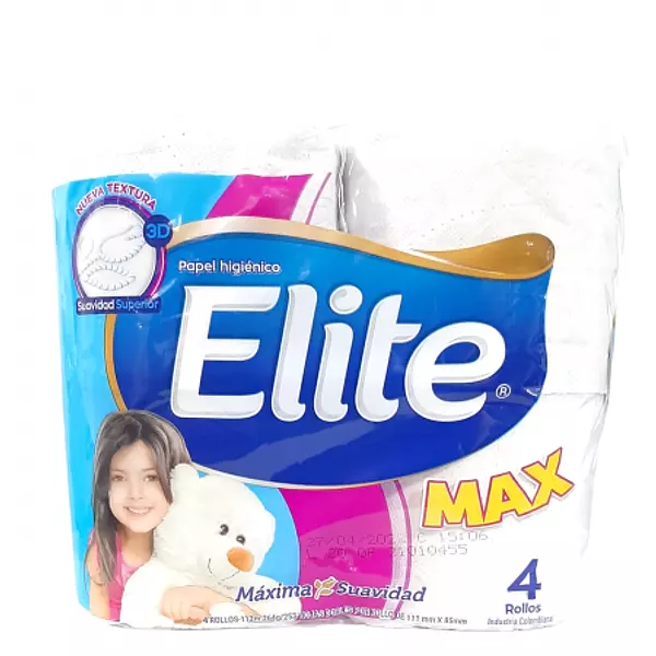 Papel Higienico Elite Max X 4 Unidades